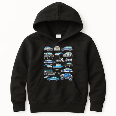 Police Car For Cop Vehicles SWAT Truck Kids Hoodie