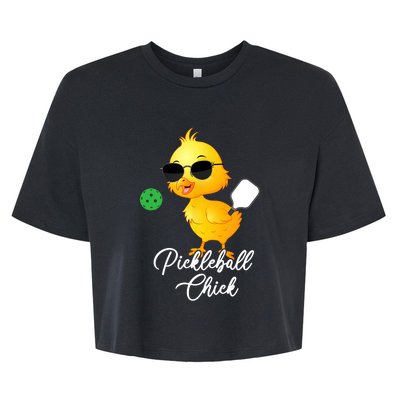 Pickleball Chick Funny Meme Pickleball Bella+Canvas Jersey Crop Tee