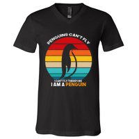 Penguins Can't Fly I Can't Fly Therefore I Am A Penguin V-Neck T-Shirt