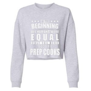 Prep Cook Funny Personalized Gift Cropped Pullover Crew