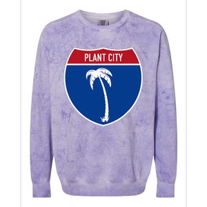 Plant City Florida FL Interstate Highway Vacation Souvenir Colorblast Crewneck Sweatshirt