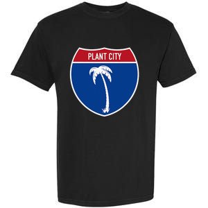 Plant City Florida FL Interstate Highway Vacation Souvenir Garment-Dyed Heavyweight T-Shirt