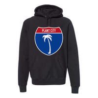 Plant City Florida FL Interstate Highway Vacation Souvenir Premium Hoodie