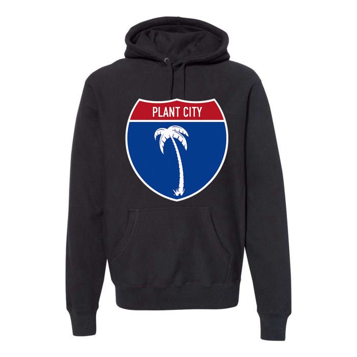 Plant City Florida FL Interstate Highway Vacation Souvenir Premium Hoodie