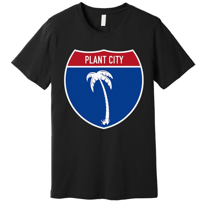 Plant City Florida FL Interstate Highway Vacation Souvenir Premium T-Shirt