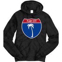 Plant City Florida FL Interstate Highway Vacation Souvenir Tie Dye Hoodie