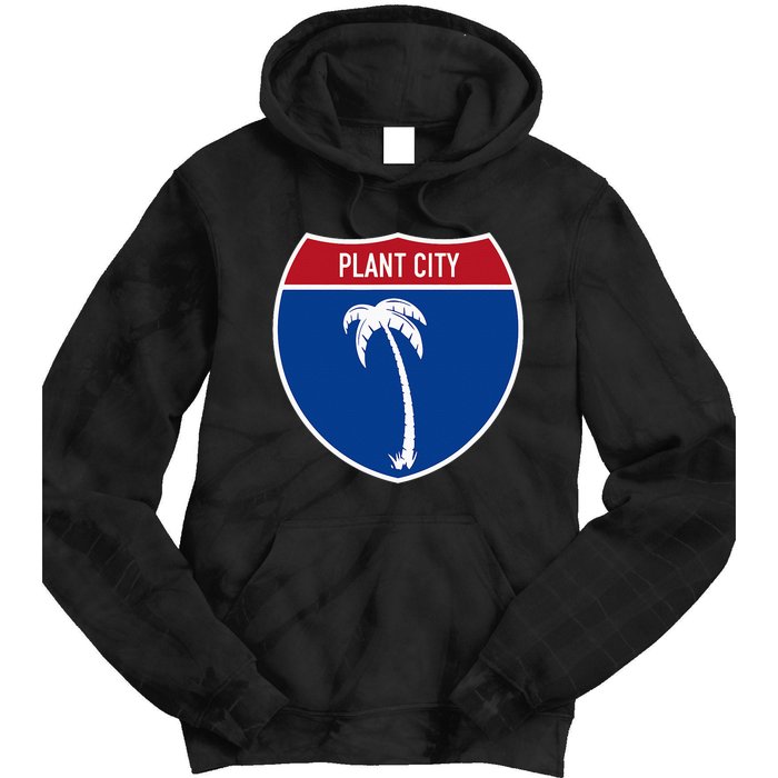 Plant City Florida FL Interstate Highway Vacation Souvenir Tie Dye Hoodie