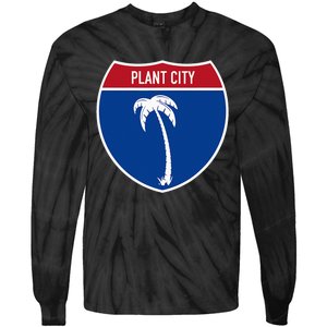 Plant City Florida FL Interstate Highway Vacation Souvenir Tie-Dye Long Sleeve Shirt