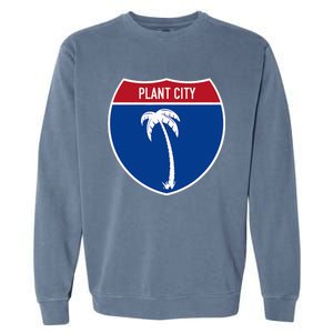 Plant City Florida FL Interstate Highway Vacation Souvenir Garment-Dyed Sweatshirt