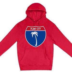 Plant City Florida FL Interstate Highway Vacation Souvenir Premium Pullover Hoodie