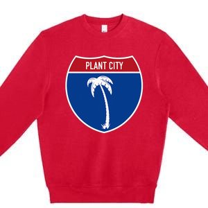 Plant City Florida FL Interstate Highway Vacation Souvenir Premium Crewneck Sweatshirt