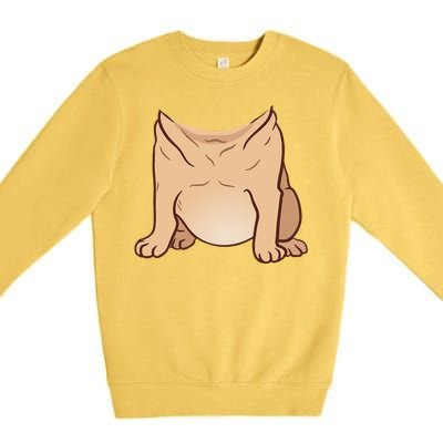 Pug Costume For Halloween Animal Body Cosplay Premium Crewneck Sweatshirt