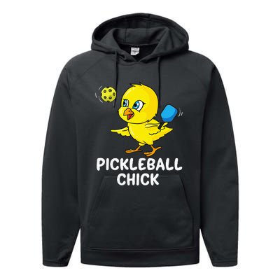 Pickleball Chick, funny pickleball Performance Fleece Hoodie