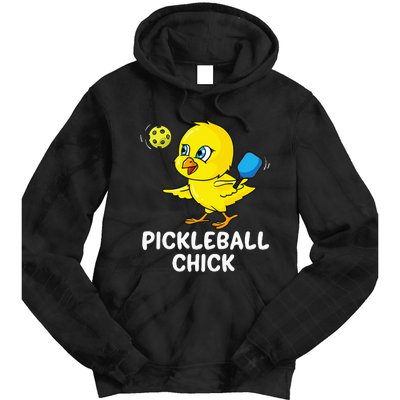 Pickleball Chick, funny pickleball Tie Dye Hoodie