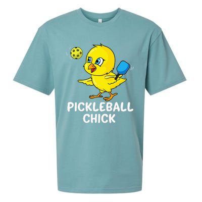 Pickleball Chick, funny pickleball Sueded Cloud Jersey T-Shirt