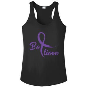 Pancreatic Cancer Fight Cancer Ribbon Gift Ladies PosiCharge Competitor Racerback Tank