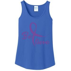 Pancreatic Cancer Fight Cancer Ribbon Gift Ladies Essential Tank