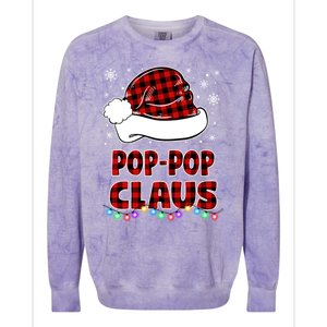 Poppop Claus Funny Matching Family Christmas Pajamas Funny Gift Colorblast Crewneck Sweatshirt