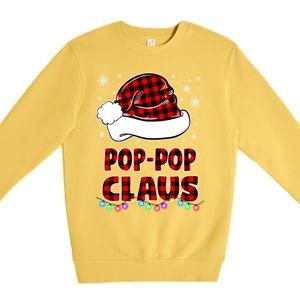 Poppop Claus Funny Matching Family Christmas Pajamas Funny Gift Premium Crewneck Sweatshirt