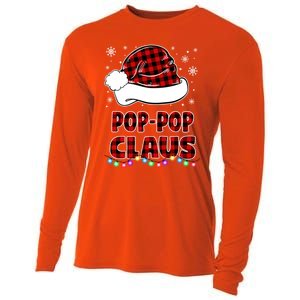 Poppop Claus Funny Matching Family Christmas Pajamas Funny Gift Cooling Performance Long Sleeve Crew