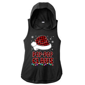 Poppop Claus Funny Matching Family Christmas Pajamas Funny Gift Ladies PosiCharge Tri-Blend Wicking Draft Hoodie Tank