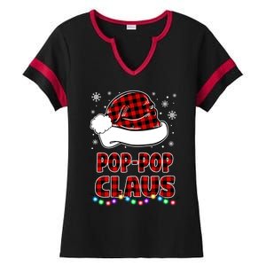 Poppop Claus Funny Matching Family Christmas Pajamas Funny Gift Ladies Halftime Notch Neck Tee