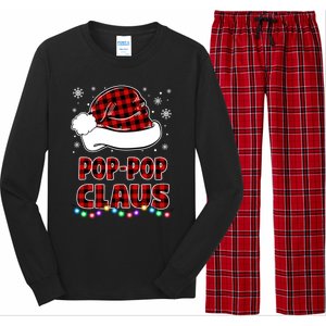 Poppop Claus Funny Matching Family Christmas Pajamas Funny Gift Long Sleeve Pajama Set