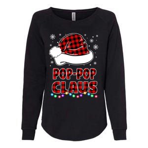 Poppop Claus Funny Matching Family Christmas Pajamas Funny Gift Womens California Wash Sweatshirt