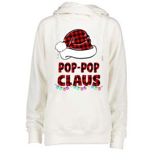 Poppop Claus Funny Matching Family Christmas Pajamas Funny Gift Womens Funnel Neck Pullover Hood