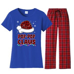 Poppop Claus Funny Matching Family Christmas Pajamas Funny Gift Women's Flannel Pajama Set