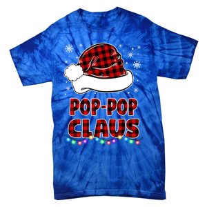 Poppop Claus Funny Matching Family Christmas Pajamas Funny Gift Tie-Dye T-Shirt