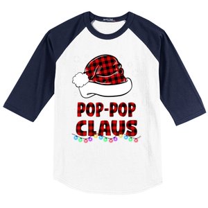 Poppop Claus Funny Matching Family Christmas Pajamas Funny Gift Baseball Sleeve Shirt