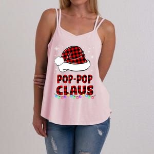 Poppop Claus Funny Matching Family Christmas Pajamas Funny Gift Women's Strappy Tank