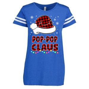 Poppop Claus Funny Matching Family Christmas Pajamas Funny Gift Enza Ladies Jersey Football T-Shirt