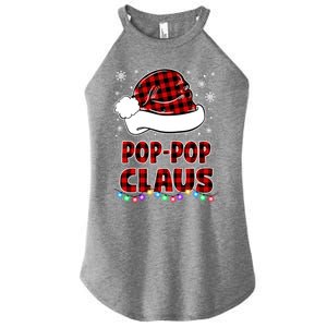 Poppop Claus Funny Matching Family Christmas Pajamas Funny Gift Women's Perfect Tri Rocker Tank