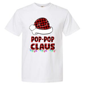 Poppop Claus Funny Matching Family Christmas Pajamas Funny Gift Garment-Dyed Heavyweight T-Shirt