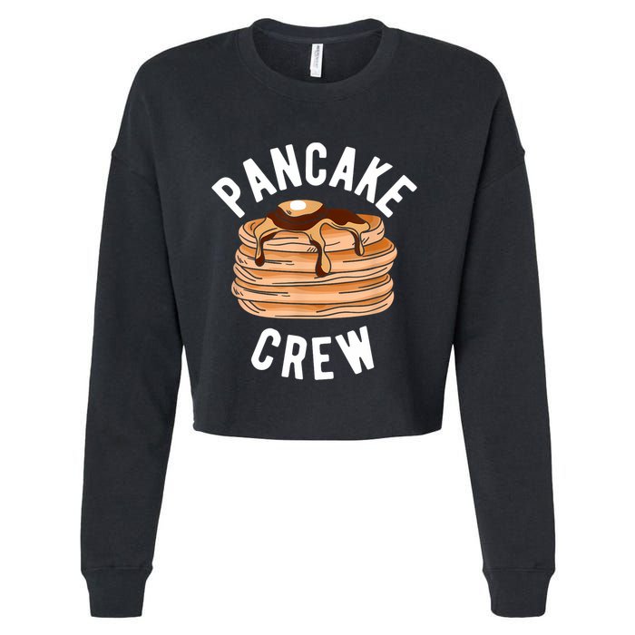 Pancake Crew Funny Pancake Cropped Pullover Crew