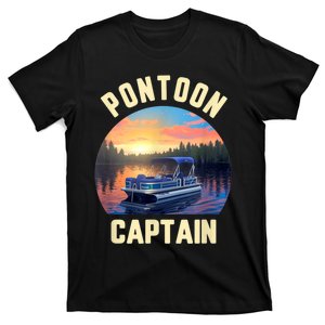 Pontoon Captain Funny Pontoon Lake Boat T-Shirt