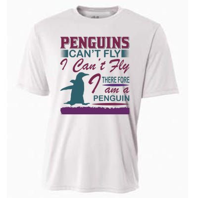 Penguins Can't Fly I Can't Fly Therefore I Am A Penguins Cooling Performance Crew T-Shirt