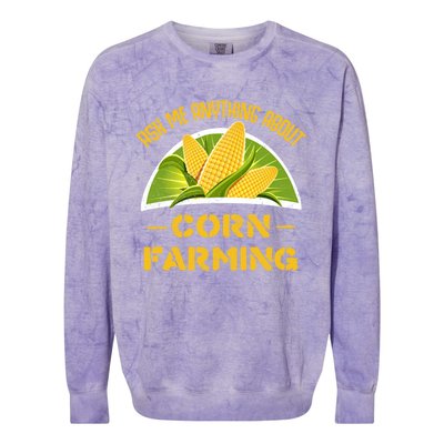 Proud Corn Farmer Cool Agriculture Crop Farm Love Farming Gift Colorblast Crewneck Sweatshirt