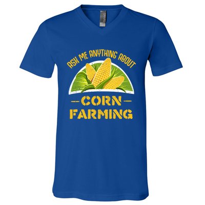 Proud Corn Farmer Cool Agriculture Crop Farm Love Farming Gift V-Neck T-Shirt