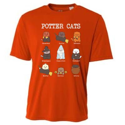 Potter Cats Funny Funny Gift For Cat Lovers Gift Cooling Performance Crew T-Shirt