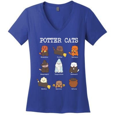 Potter Cats Funny Funny Gift For Cat Lovers Gift Women's V-Neck T-Shirt