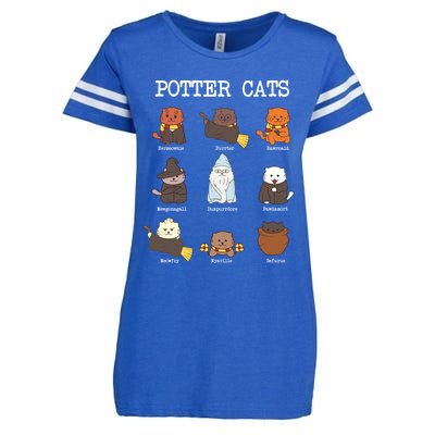 Potter Cats Funny Funny Gift For Cat Lovers Gift Enza Ladies Jersey Football T-Shirt