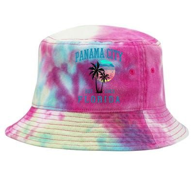 Panama City Florida Spring Vacations Beach Palm Trees Summer Tie-Dyed Bucket Hat