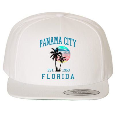 Panama City Florida Spring Vacations Beach Palm Trees Summer Wool Snapback Cap