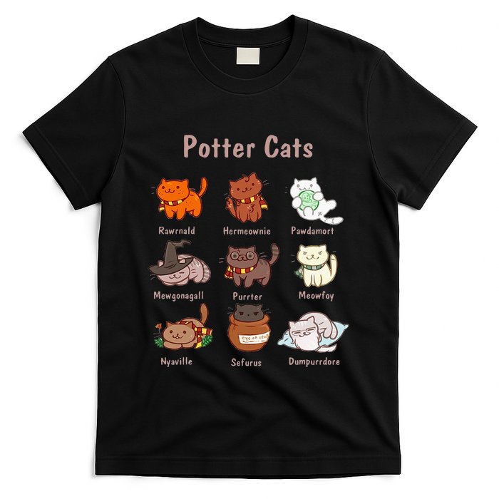 Potter Cats Funny Gifts For Cat Lovers T-Shirt