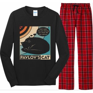 Pavlovs Cat Funny Psychology (Clr) Long Sleeve Pajama Set