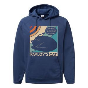 Pavlovs Cat Funny Psychology (Clr) Performance Fleece Hoodie