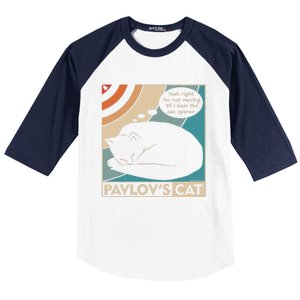 Pavlovs Cat Funny Psychology (Clr) Baseball Sleeve Shirt